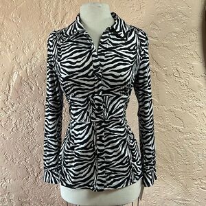 INC Woman's Zebra Stripe  Blouse - Like New $40 $85 | Size: M
